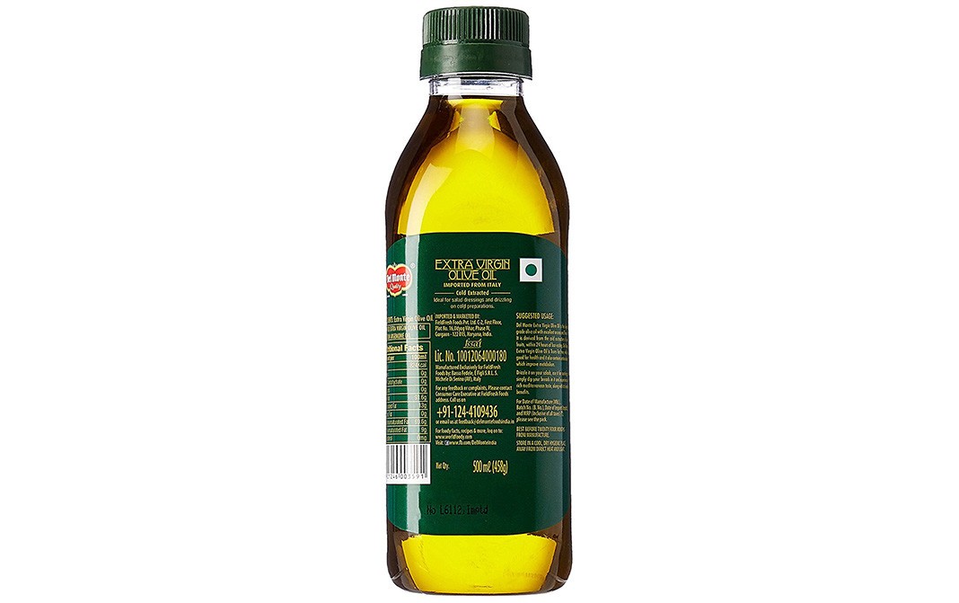 Del Monte Extra Virgin Olive Oil   Bottle  458 grams
